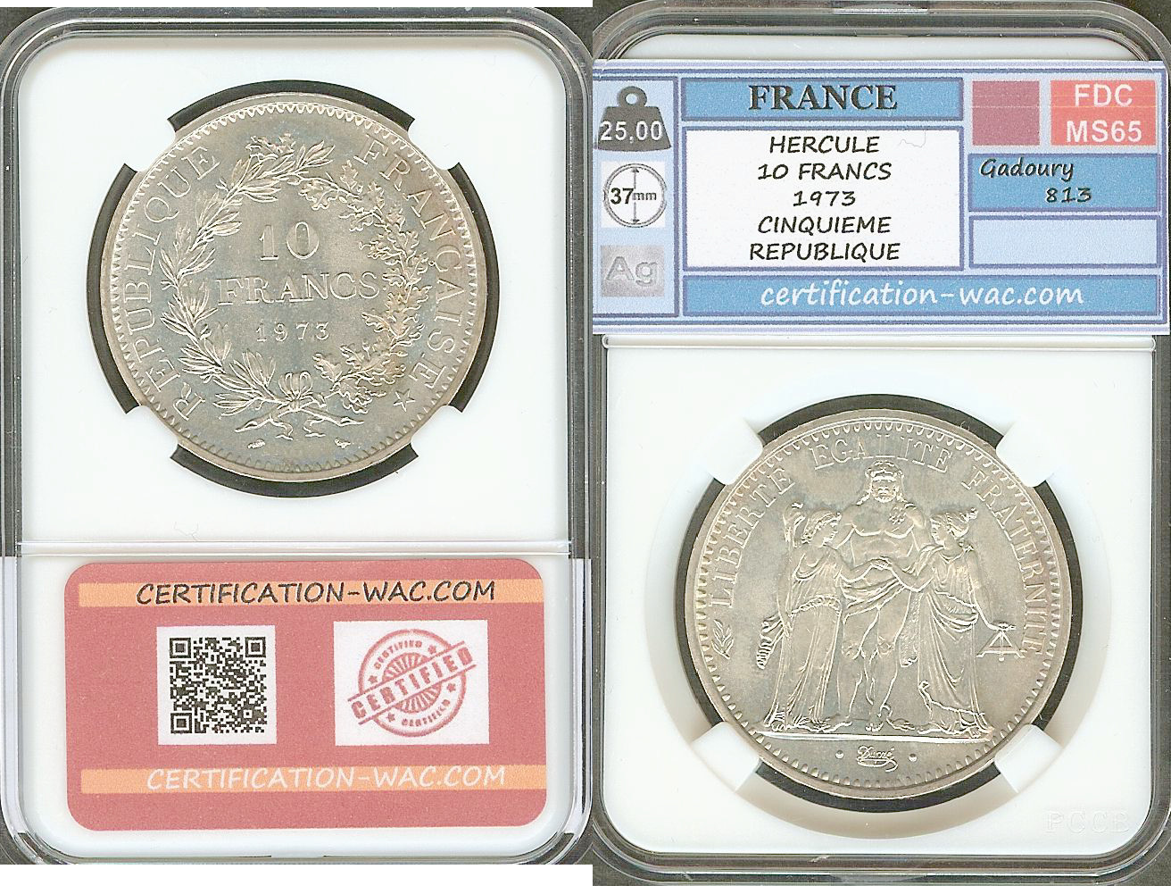 10 francs Hercule 1973 FDC